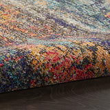 Nourison Celestial Multicolor 3'11" x 5'11" Area Rug, Abstract, Non Shedding, Easy Cleaning Bed Room, Living Room, Dining Room, Kitchen, (4' x 6')