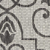 Nourison Garden Party Ivory/Charcoal 5' Round Area Rug, 5'3" x Round