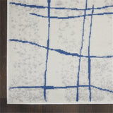 Nourison Whimsicle Ivory Blue 2' x 8' Area Rug, Contemporary, Artistic, Easy Cleaning, Non Shedding, Bed Room, Living Room, Dining Room, Kitchen, (8' Runner)