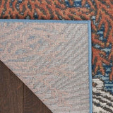 Nourison Pompeii Coastal, Nautical & Beach Blue Multicolor 2'3" x 7'6" Area Rug, Easy Clean, Non Shedding, Bed Room, Living Room, Dining Room, Kitchen (2x8)