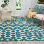 Nourison Harper Contemporary Blue 2'2'' x 3'9'' Area-Rug, Easy-Cleaning, Non Shedding, Bed Room, Living Room, Dining Room, Kitchen (2x4)