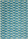 Nourison Harper Contemporary Blue 2'2'' x 3'9'' Area-Rug, Easy-Cleaning, Non Shedding, Bed Room, Living Room, Dining Room, Kitchen (2x4)
