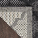 Nourison Easy Care Moroccan Charcoal/Black 2' x 4' Area -Rug, Trellis, Easy -Cleaning, Non Shedding, Bed Room, Living Room, Dining Room, Backyard, Deck, Patio (2x4)