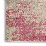 Nourison Celestial Modern Abstract Ivory/Pink 2' x 6' Area Rug, Easy Cleaning, Non Shedding, Bed Room, Living Room, Dining Room, Kitchen (2x6)