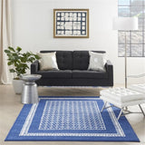 Nourison Whimsicle Geometric Navy 5' x 7' Area Rug, Easy Cleaning, Non Shedding, Bed Room, Living Room, Dining Room, Kitchen (5x7)