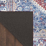 Nourison Vintage Home Bohemian Red Blue 3'9" x 5'9" Area Rug, Easy Clean, Non Shedding, Bed Room, Living Room, Dining Room, Backyard, Deck, Patio (4x6)