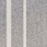 Nourison Essentials Indoor/Outdoor Solid Bordered Grey/Ivory 5' x 7' Area Rug, Easy Cleaning, Non Shedding, Bed Room, Living Room, Dining Room, Backyard, Deck, Patio (5x7)