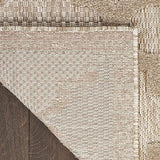 Nourison Easy Care Moroccan Natural Beige 5' x 7' Area Rug, Trellis, Easy Cleaning, Non Shedding, Bed Room, Living Room, Dining Room, Backyard, Deck, Patio (5x7)
