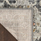Nourison Oushak Home 4' x 6' Charcoal Fabric Vintage Indoor Rug