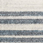 Nourison Astra Machine Washable Geometric Ivory Blue 2'2" x 4' Area -Rug, Easy -Cleaning, Non Shedding, Bed Room, Living Room, Dining Room, Kitchen (2x4)