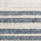 Nourison Astra Machine Washable Geometric Ivory Blue 2'2" x 4' Area -Rug, Easy -Cleaning, Non Shedding, Bed Room, Living Room, Dining Room, Kitchen (2x4)