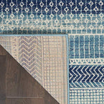 Nourison Passion Bohemian Navy Blue 2'2" x 7'6" Area Rug, Easy Clean, Non Shedding, Bed Room, Living Room, Dining Room, Kitchen (2x8)