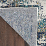 Nourison Passion 5' x 7' Ivory Gray Blue Fabric Vintage Area Rug (5' x 7')