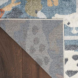 Nourison Astra Machine Washable Contemporary Multicolor 5'3" x 7' Kids Area Rug, Easy Clean, Non Shedding, Bed Room, Living Room, Dining Room, Kids Rug, Playroom, Nursery (5x7)