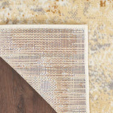 Nourison Grafix Modern Beige Blue 2'3" x 7'6" Area -Rug, Easy -Cleaning, Non Shedding, Bed Room, Living Room, Dining Room, Kitchen (2x8)