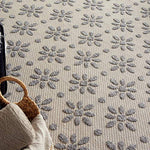 Nourison Palamos Indoor-Outdoor Cream 7'10" x 9'10" Area Rug, Easy Cleaning, Non Shedding, Bed Room, Living Room, Dining Room, Backyard, Deck, Patio (8x10)