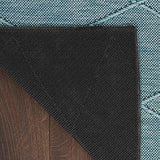 Nourison Practical Solutions Indoor/Outdoor Aqua 5' x 7' Area Rug, Easy Cleaning, Non Shedding, Bed Room, Living Room, Dining Room, Backyard, Deck, Patio (5x7)