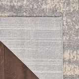 Nourison Essentials Indoor/Outdoor Solid Abstract Grey/Beige 3' x 5' Area Rug, Easy Cleaning, Non Shedding, Bed Room, Living Room, Dining Room, Backyard, Deck, Patio (3x5)