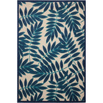 Nourison Aloha Indoor/Outdoor Navy 3'6" x 5'6" Area Rug, Easy Cleaning, Non Shedding, Bed Room, Living Room, Dining Room, Backyard, Deck, Patio (4x6)