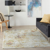 Nourison Trance Abstract Multicolor 5'3" x 7'3" Area -Rug, Easy -Cleaning, Non Shedding, Bed Room, Living Room, Dining Room, Kitchen (5x7)