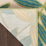 Nourison Aloha Indoor/Outdoor Green Multicolor 2' x 6' Area Rug, Easy Cleaning, Non Shedding, Bed Room, Living Room, Dining Room, Backyard, Patio, Deck (2x6)