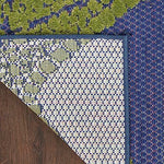 Nourison Aloha Indoor/Outdoor Blue Multicolor 2'8" x 4' Area Rug, Easy Cleaning, Non Shedding, Bed Room, Living Room, Dining Room, Backyard, Deck, Patio (3x4)