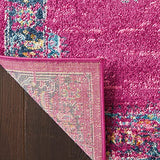 Nourison Passion Fuchsia 2'2" x 10' Area Rug, Boho, Traditional, Easy Clean, Non Shedding, Bed Room, Living Room, Hallway, (10' Runner)