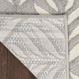 Nourison Aloha Indoor/Outdoor Grey 2'8" x 4' Area Rug, Easy Cleaning, Non Shedding, Bed Room, Living Room, Dining Room, Backyard, Deck, Patio (3x4)