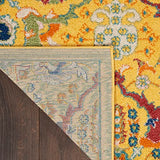 Nourison Allur Traditional Yellow/Multi 3' x 5' Area--Rug, Easy--Cleaning, Non Shedding, Bed Room, Living Room, Dining Room, Kitchen (3x5)