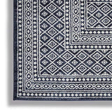 Nourison Royal Moroccan Bohemian Navy/Grey 4' x 6' Area Rug, Easy Cleaning, Non Shedding, Bed Room, Living Room, Dining Room, Kitchen (4x6)