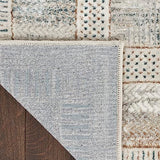 Nourison Glam Geometric Ivory Multicolor 3'11" x 5'11" Area Rug, Easy Cleaning, Non Shedding, Bed Room, Living Room, Dining Room, Backyard, Deck, Patio (4x6)