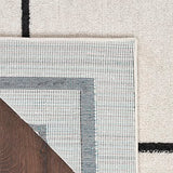 Nourison Essentials Indoor/Outdoor Ivory/Black 2' x 4' Area -Rug, Easy -Cleaning, Non Shedding, Bed Room, Living Room, Dining Room, Backyard, Deck, Patio (2x4)