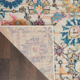 Nourison Passion Ivory/Multi 2'2" x 10' Area Rug, Boho, Moroccan, Bed Room, Living Room, Dining Room, Kitchen, Easy Cleaning, Non Shedding, (10' Runner)