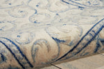Nourison Somerset Traditional Ivory/Blue 2' x 2'9" Area-Rug, Easy-Cleaning, Non Shedding, Bed Room, Living Room, Dining Room, Kitchen (2x3)