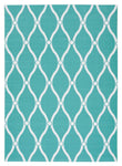 Nourison Home & Garden Indoor/Outdoor Aqua 4'4" x 6'3" Area-Rug, Easy-Cleaning, Non Shedding, Bed Room, Living Room, Dining Room, Kitchen (4x6)