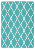 Nourison Home & Garden Indoor/Outdoor Aqua 4'4" x 6'3" Area-Rug, Easy-Cleaning, Non Shedding, Bed Room, Living Room, Dining Room, Kitchen (4x6)