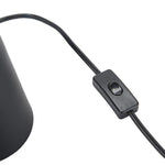 Nourison 16" Matte Black Metal Mushroom Table Lamp, Modern, Retro, Desk Light for Bedroom, Dining, Office, Entryway