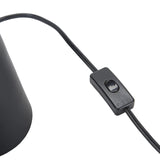 Nourison 16" Matte Black Metal Mushroom Table Lamp, Modern, Retro, Desk Light for Bedroom, Dining, Office, Entryway