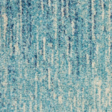 Nourison Passion Abstract Navy/Light Blue 2'2" x 10' Area -Rug, Easy -Cleaning, Non Shedding, Bed Room, Living Room, Dining Room, Kitchen (2x10)
