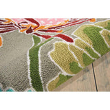 Nourison Fantasy Floral Grey 2'3" x 8' Area -Rug, Easy -Cleaning, Non Shedding, Bed Room, Living Room, Dining Room, Kitchen (2x8)