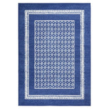 Nourison Whimsicle Geometric Navy 5' x 7' Area Rug, Easy Cleaning, Non Shedding, Bed Room, Living Room, Dining Room, Kitchen (5x7)