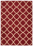 Nourison Grafix Moroccan Red 5'3" x 7'3" Area -rug, Easy -cleaning, Non Shedding, Bed Room, Living Room, Dining Room, Kitchen (5x7)