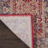 Nourison Global Vintage Traditional Red 2'4" x 8' Area Rug, Easy Clean, Non Shedding, Bed Room, Living Room, Dining Room, Kitchen (2x8)