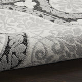 Nourison Calobra Modern Grey 2'2" x 7'6 Area -Rug, Easy -Cleaning, Non Shedding, Bed Room, Living Room, Dining Room, Kitchen (2x8)