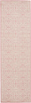 Nourison Jubilant 6' Runner Ivory Pink Fabric Transitional Area Rug