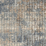 Nourison Concerto Abstract Blue/Beige 2'2" x 7'6" Area -Rug, Easy -Cleaning, Non Shedding, Bed Room, Living Room, Dining Room, Kitchen (2x7)