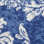 Nourison Whimsicle Damask Navy Ivory 2' x 8' Area Rug, Easy Cleaning, Non Shedding, Bed Room, Living Room, Dining Room, Kitchen (2x8)