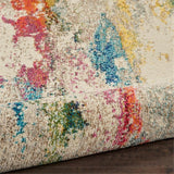 Nourison Celestial Abstract Ivory/Multicolor 2' x 6' Area Rug, Easy Cleaning, Non Shedding, Bed Room, Living Room, Dining Room, Kitchen (2x6)