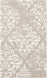 Nourison Damask Vintage Ivory/Grey 2'3" x 3'9" Area -Rug, Easy -Cleaning, Non Shedding, Bed Room, Living Room, Dining Room, Kitchen (2x4)