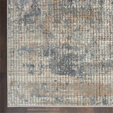Nourison Concerto Abstract Blue/Beige 2'2" x 7'6" Area -Rug, Easy -Cleaning, Non Shedding, Bed Room, Living Room, Dining Room, Kitchen (2x7)